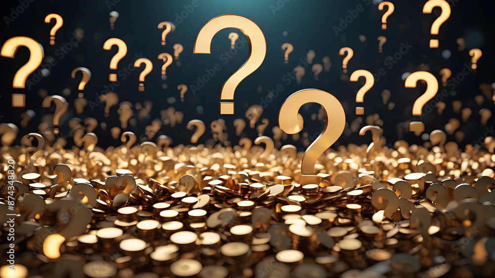 Question marks. Problems to solve concept., AI generated image, ai. AI ...