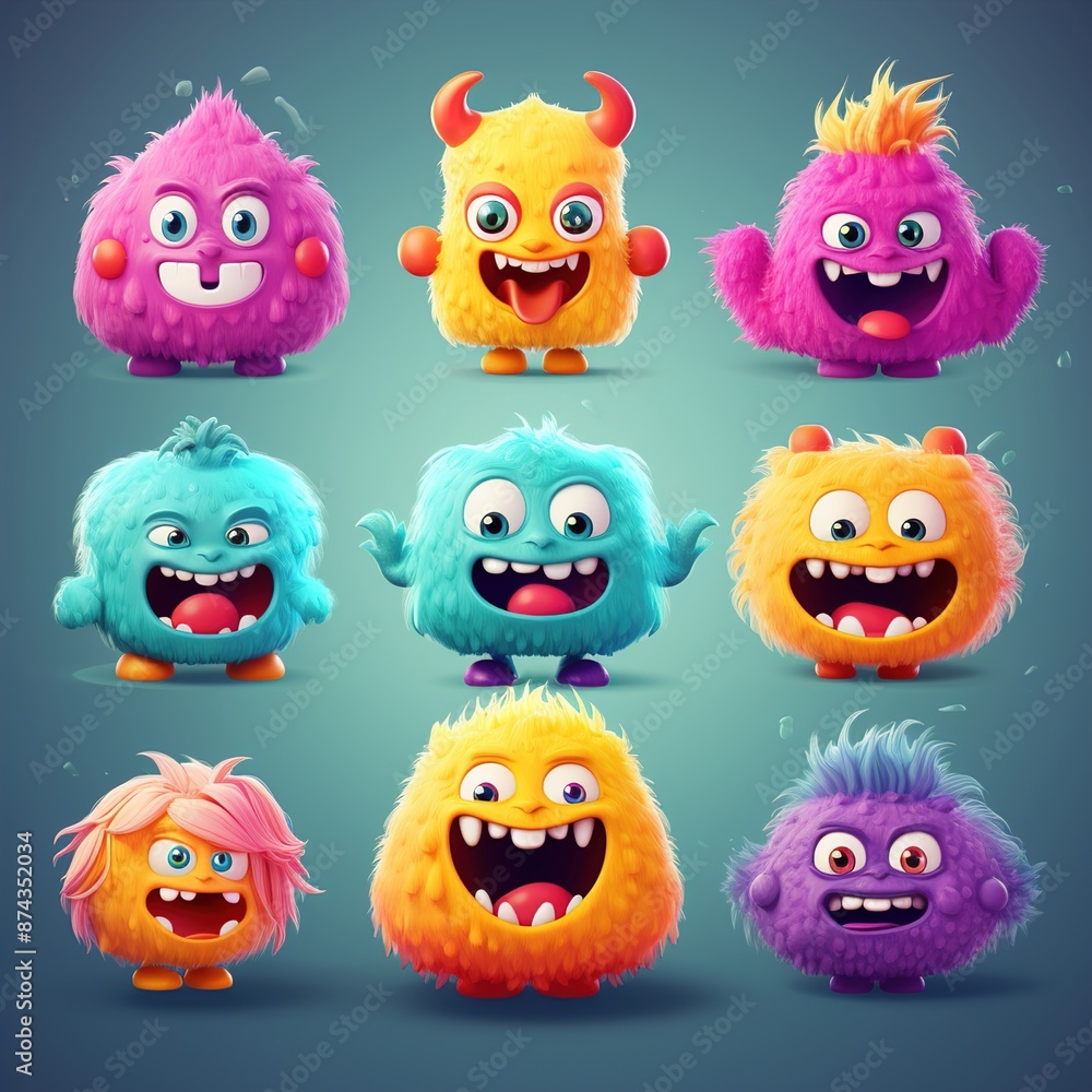 Fototapeta premium halloween monsters set