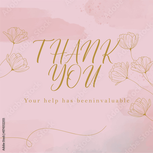 Sleek  Thank You  Card Featuring a Sliding Message for Web Pages and Decks 