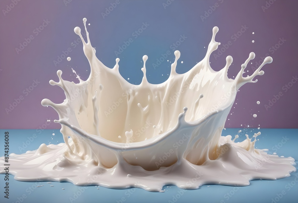 milk splash on blue background milk splash on blue background