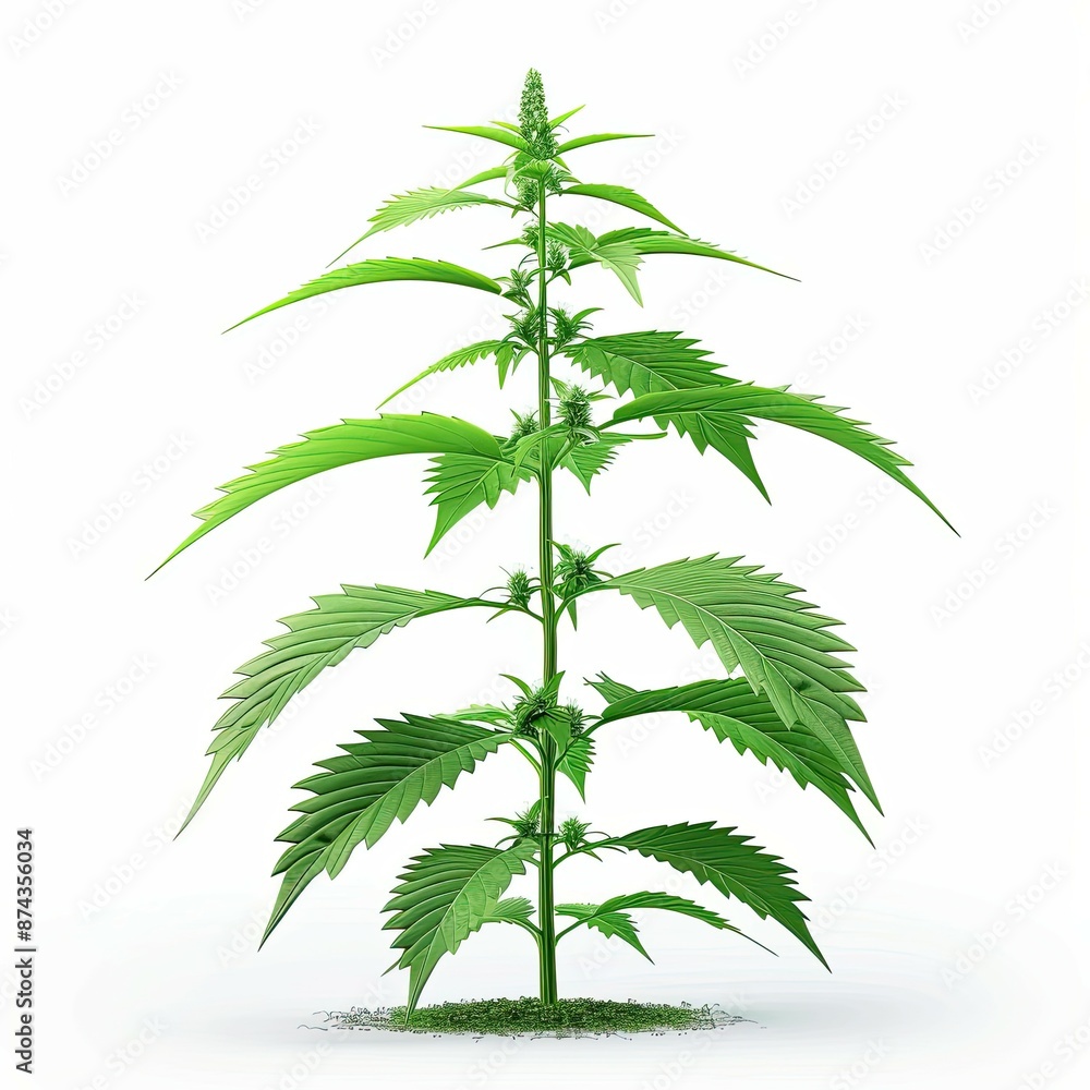 A bush plant isolated on a white background A bush plant isolated on a white background