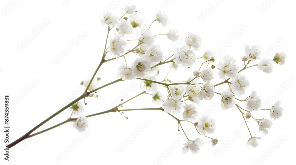 Soft and Delicate Baby's Breath Flower Sprig in Peaceful Natural Setting Soft and Delicate Baby's Breath Flower Sprig in Peaceful Natural Setting
