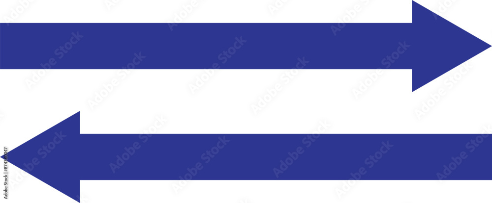 Blue long Arrow Design Double Arrow Icon eps 10. Blue long Arrow Design Double Arrow Icon eps 10.