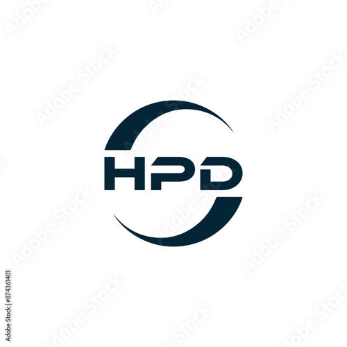 HPD logo. H P D design. White HPD letter. HPD, H P D letter logo design. H P D letter logo design in GOLD, GOLDEN LOGO, THREE, style. letter logo set in one artboard. H P D letter logo vector design.	 photo