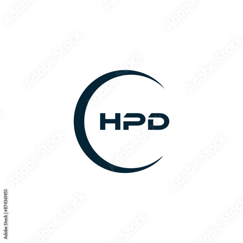 HPD logo. H P D design. White HPD letter. HPD, H P D letter logo design. H P D letter logo design in GOLD, GOLDEN LOGO, THREE, style. letter logo set in one artboard. H P D letter logo vector design.	 photo