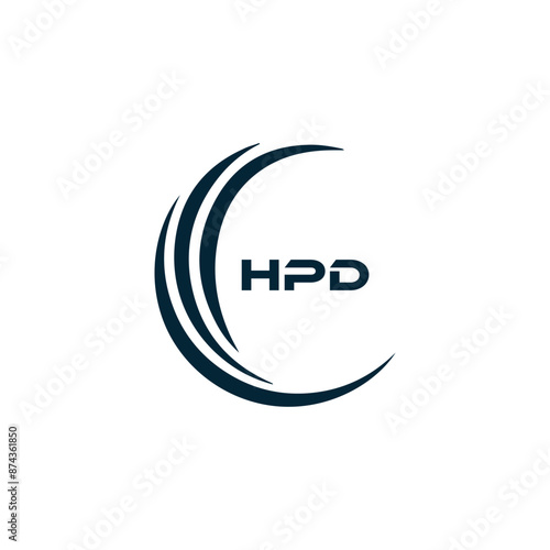 HPD logo. H P D design. White HPD letter. HPD, H P D letter logo design. H P D letter logo design in GOLD, GOLDEN LOGO, THREE, style. letter logo set in one artboard. H P D letter logo vector design.	 photo