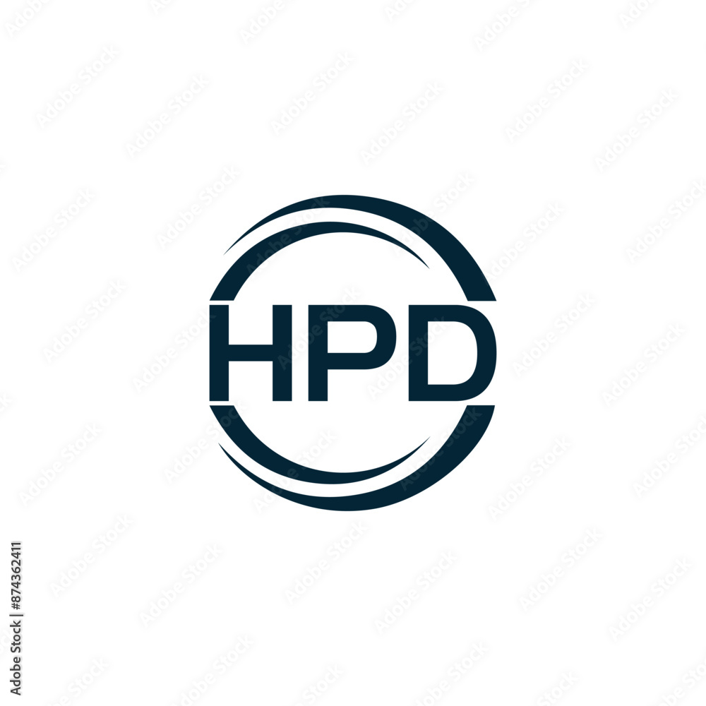 Obraz premium HPD logo. H P D design. White HPD letter. HPD, H P D letter logo design. H P D letter logo design in GOLD, GOLDEN LOGO, THREE, style. letter logo set in one artboard. H P D letter logo vector design. 