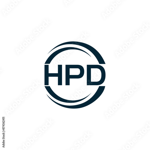 HPD logo. H P D design. White HPD letter. HPD, H P D letter logo design. H P D letter logo design in GOLD, GOLDEN LOGO, THREE, style. letter logo set in one artboard. H P D letter logo vector design.	 photo