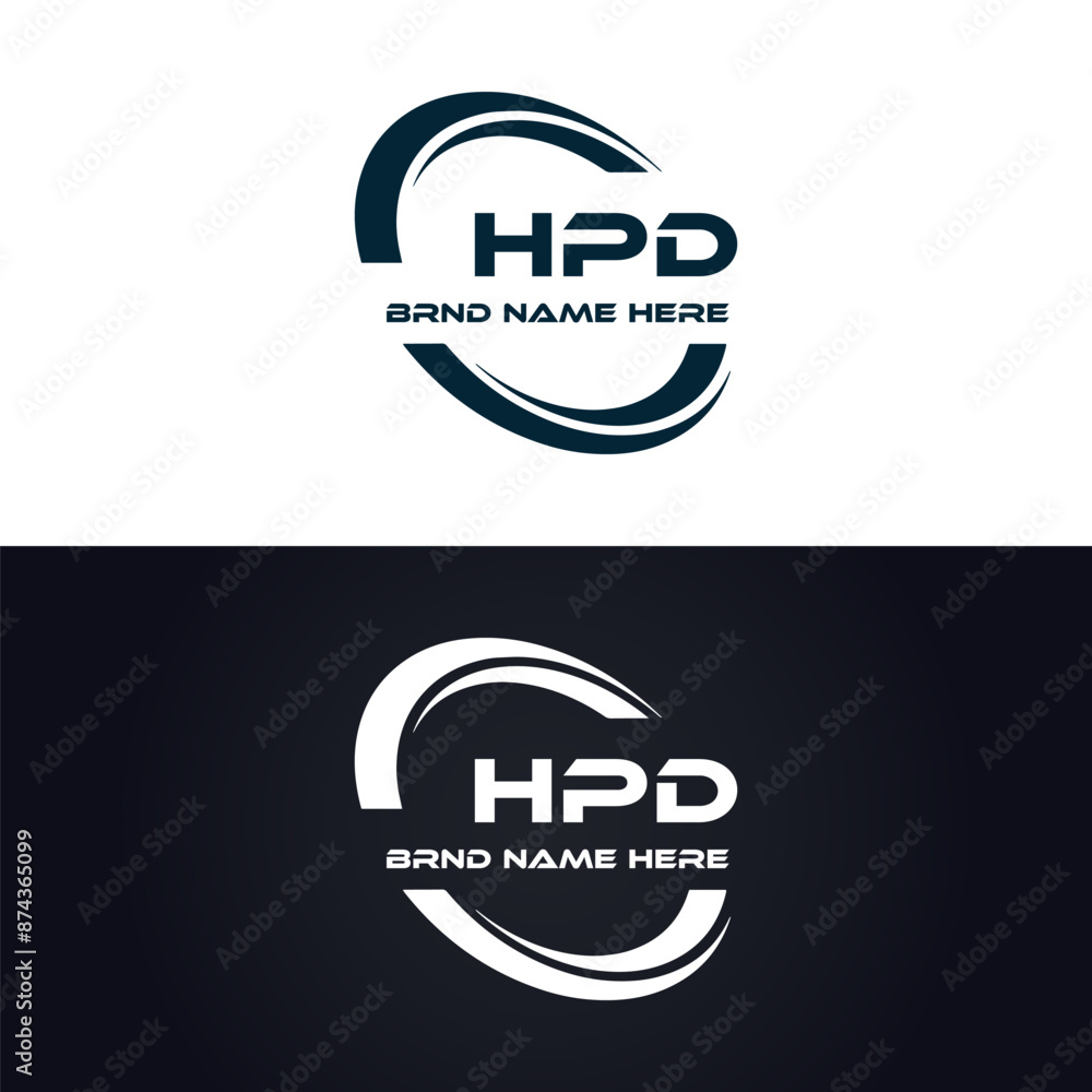 Fototapeta premium HPD logo. H P D design. White HPD letter. HPD, H P D letter logo design. H P D letter logo design in GOLD, GOLDEN LOGO, THREE, style. letter logo set in one artboard. H P D letter logo vector design. 