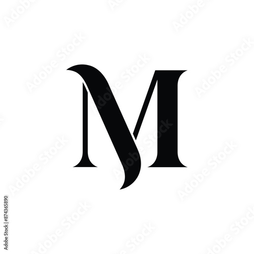 m letter logo design vector