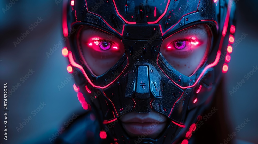 A conceptual illustration of a person clad in a high-tech armored suit with glowing red accents standing contemplatively in a corridor bathed in atmospheric red neon light. A conceptual illustration of a person clad in a high-tech armored suit with glowing red accents standing contemplatively in a corridor bathed in atmospheric red neon light.