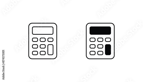 Calculater icon design with white background stock illustration © Graphics