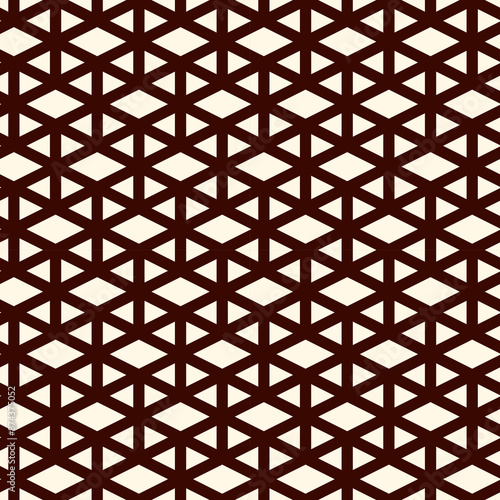 Contemporary geometric pattern. Repeated triangles ornament. Modern geo abstract background. Seamless surface design. Mosaic wallpaper. Digital paper, textile print. Vector illustration