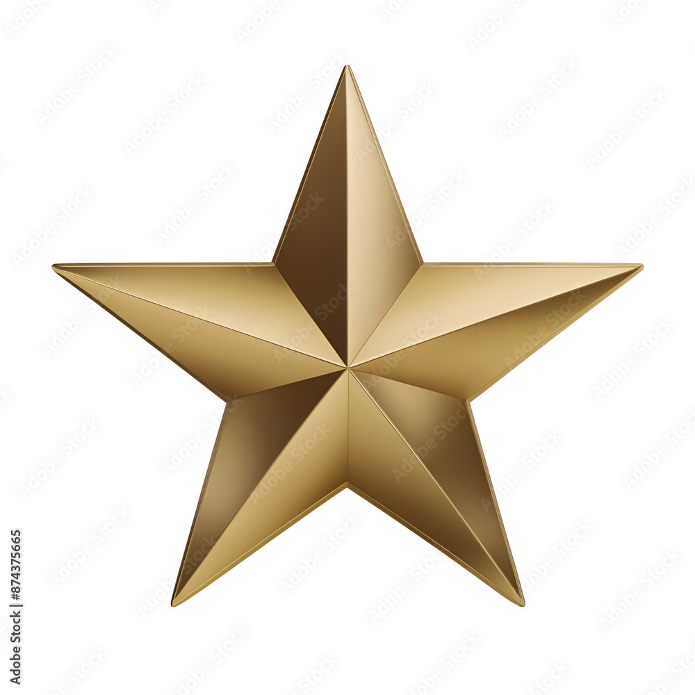 Obraz premium Golden 3d star isolated.