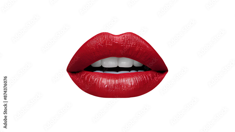 Red lips isolated. Red lips isolated.