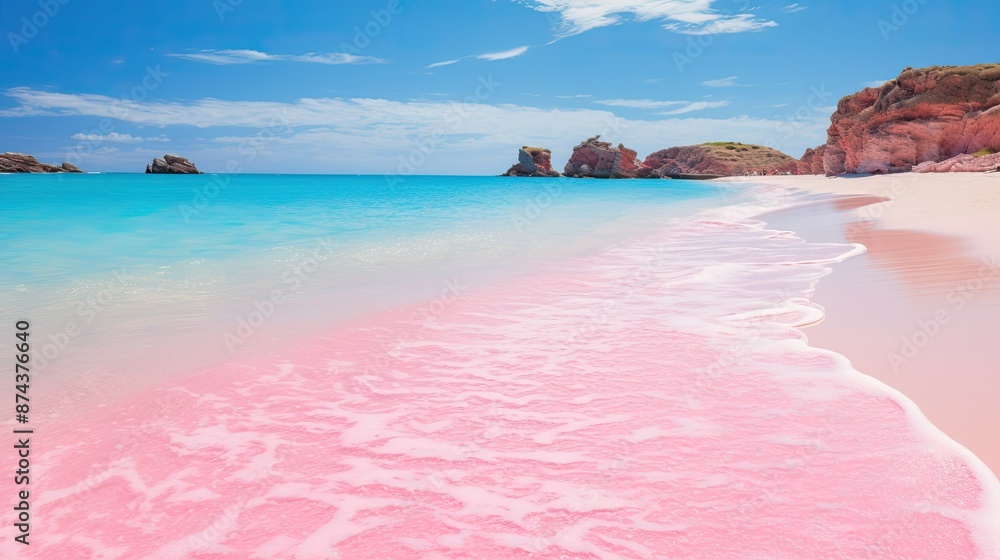 Obraz premium Pink beach
