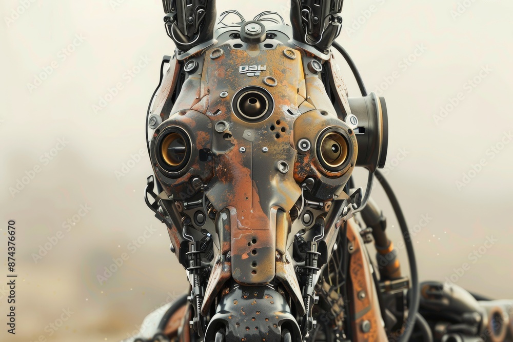 Fototapeta premium steampunk robot horse