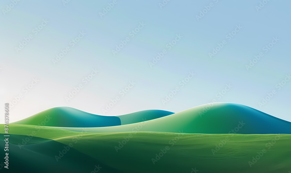 Obraz premium green field and sky