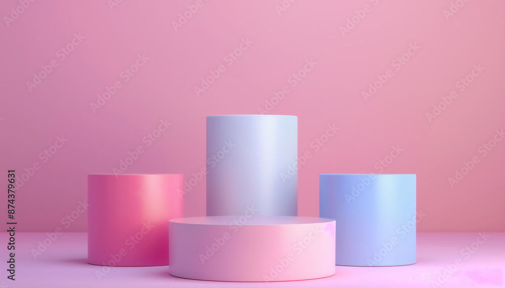 Pastel Background 3d Rendering Of A Minimal Cosmetics Cylinder Stand - A Stylish Display For Your Makeup Collection. Pastel Background 3d Rendering Of A Minimal Cosmetics Cylinder Stand - A Stylish Display For Your Makeup Collection.