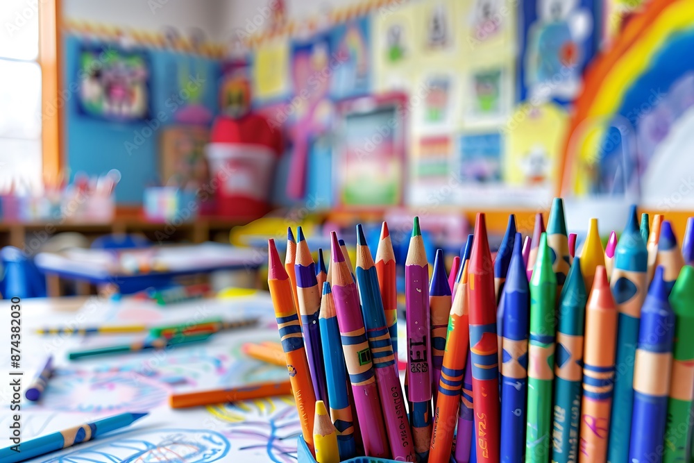 close up of colorful pens in a basket close up of colorful pens in a basket