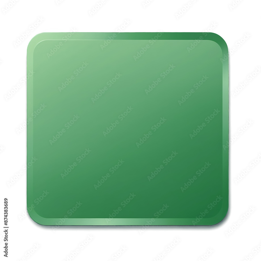 A small green square with a smooth surface and a uniform texture.. A small green square with a smooth surface and a uniform texture..
