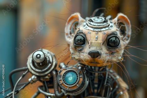 steampunk robot weasel