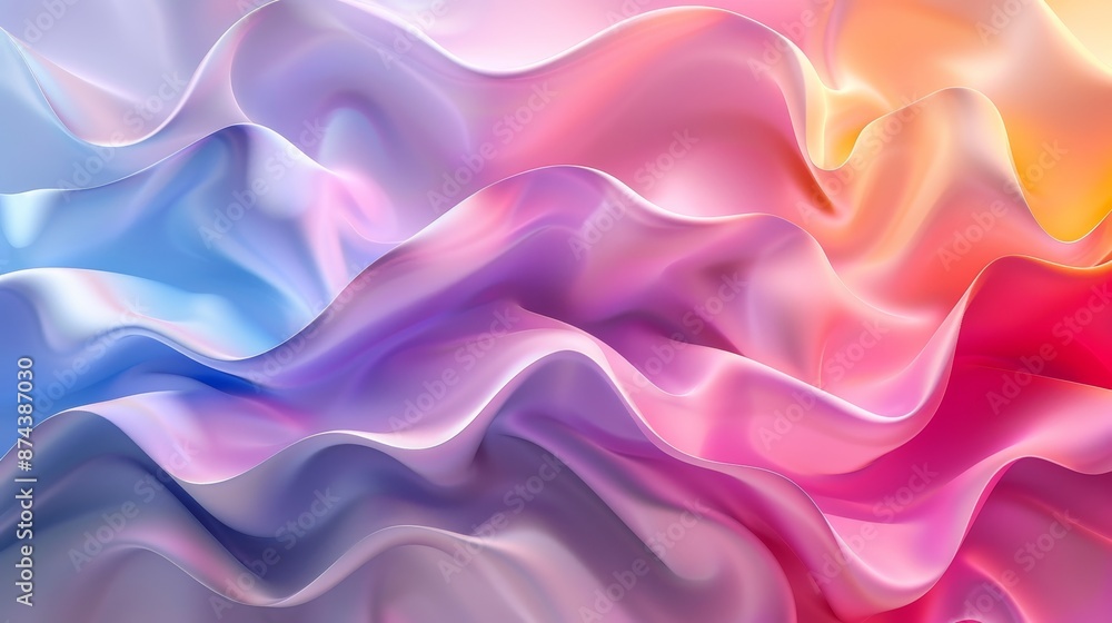 Obraz premium Color Gradients Digital Art: A 3D image showcasing digital art with color gradients