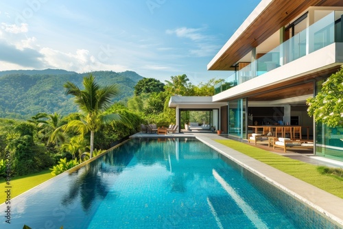 Modern Villa with Infinity Pool and Mountain View © Asmaa