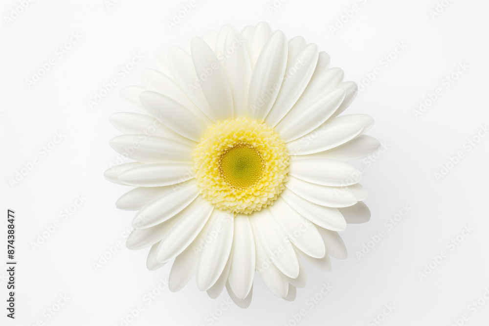 white bud of gerbera flower, one isolated on white white bud of gerbera flower, one isolated on white