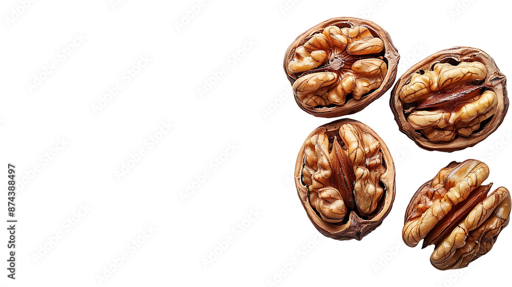 Walnuts on a transparent background Walnuts on a transparent background