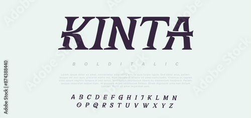 Kinta abstract logo font alphabet minimal modern urban fonts for logo brand