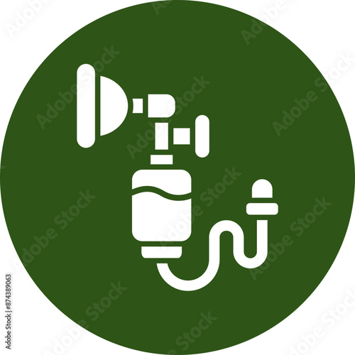 Anesthesia Glyph Green Circle Icon