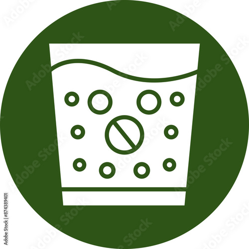 Effervescent Glyph Green Circle Icon