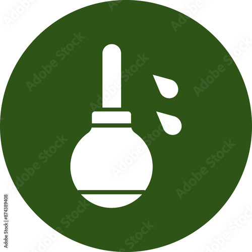 Enema Glyph Green Circle Icon
