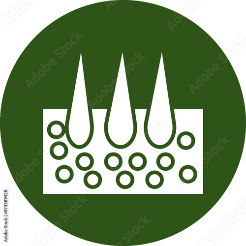 Epidermis Glyph Green Circle Icon