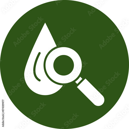 Hematology Glyph Green Circle Icon