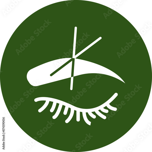 Threading Glyph Green Circle Icon