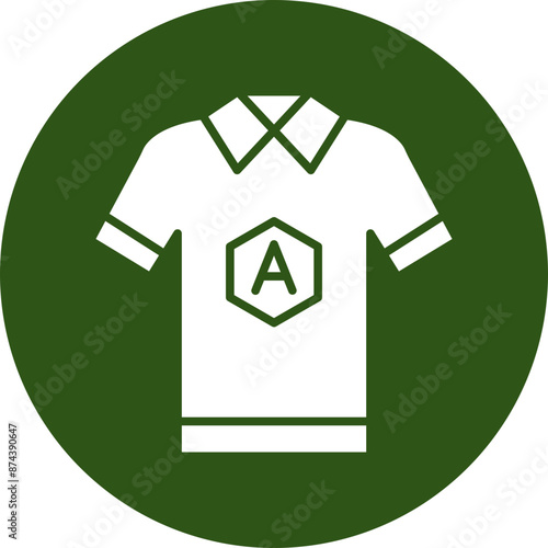 Shirt Glyph Green Circle Icon