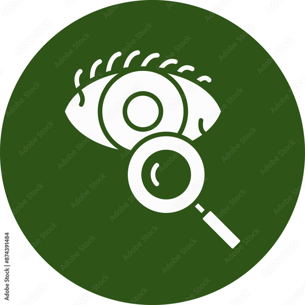 Eye Test Glyph Green Circle Icon Eye Test Glyph Green Circle Icon