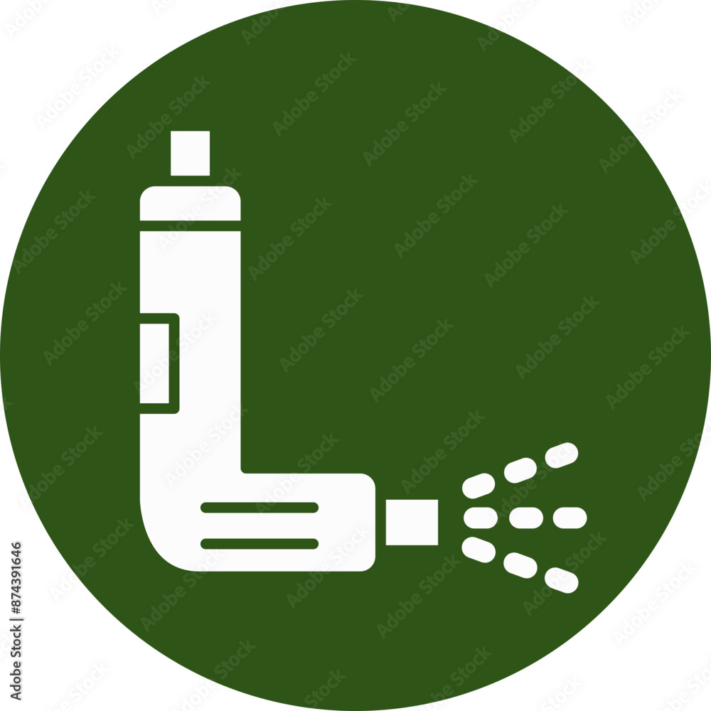 Inhaler Glyph Green Circle Icon Inhaler Glyph Green Circle Icon