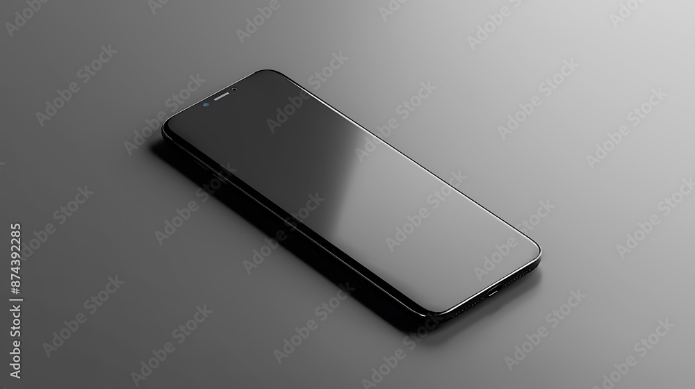 Minimalistic smartphone on a dark surface Minimalistic smartphone on a dark surface