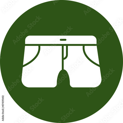 Shorts Glyph Green Circle Icon
