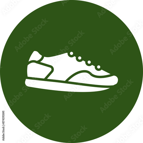 Jogger Glyph Green Circle Icon