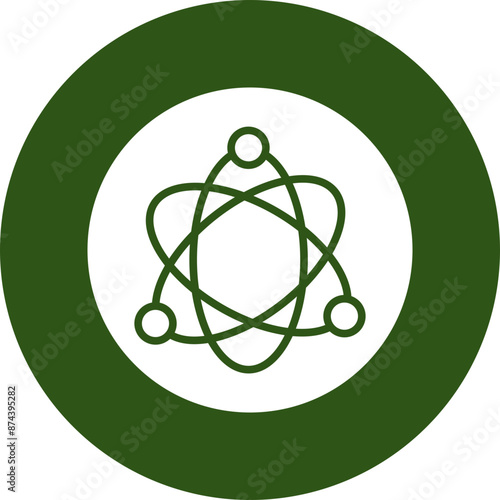 Science Fiction Glyph Green Circle Icon