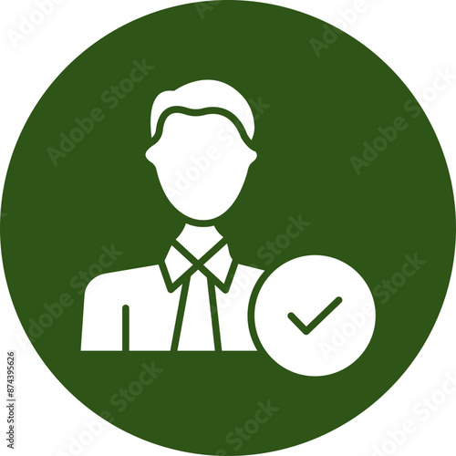 Selection Glyph Green Circle Icon