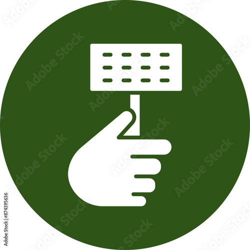 Supporter Glyph Green Circle Icon