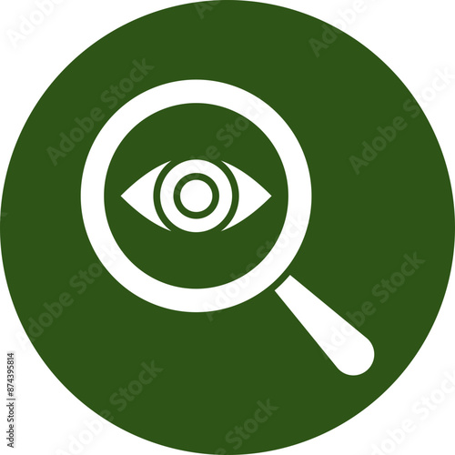 Observe Glyph Green Circle Icon