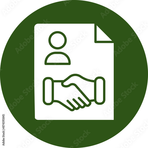 Promotion Glyph Green Circle Icon