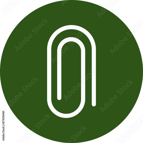 Attachment Glyph Green Circle Icon