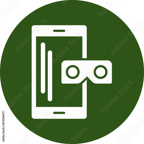 Login Glyph Green Circle Icon